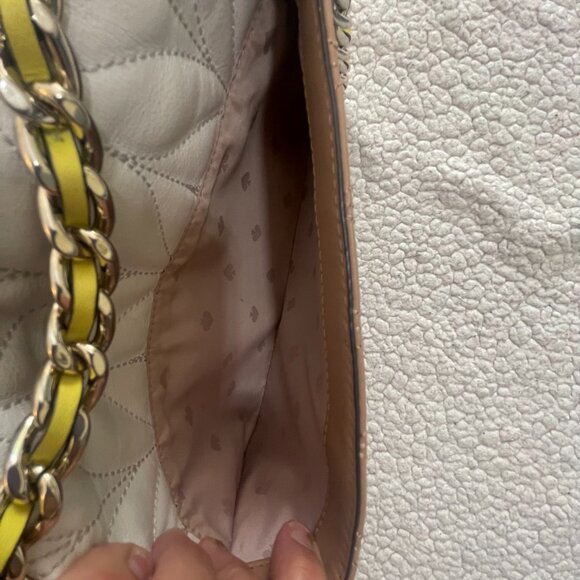 Kate Spade Briar Lane quilted white/dark beige multi-color block crossbody - Picture 5 of 5